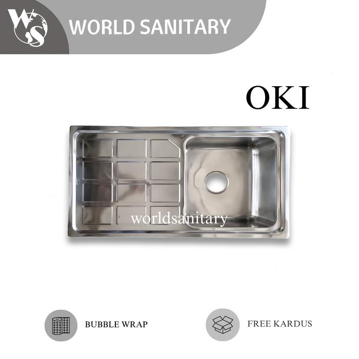 Terpopuler Kitchen Sink Oki Bak Cuci Piring 1 Lubang Sayap