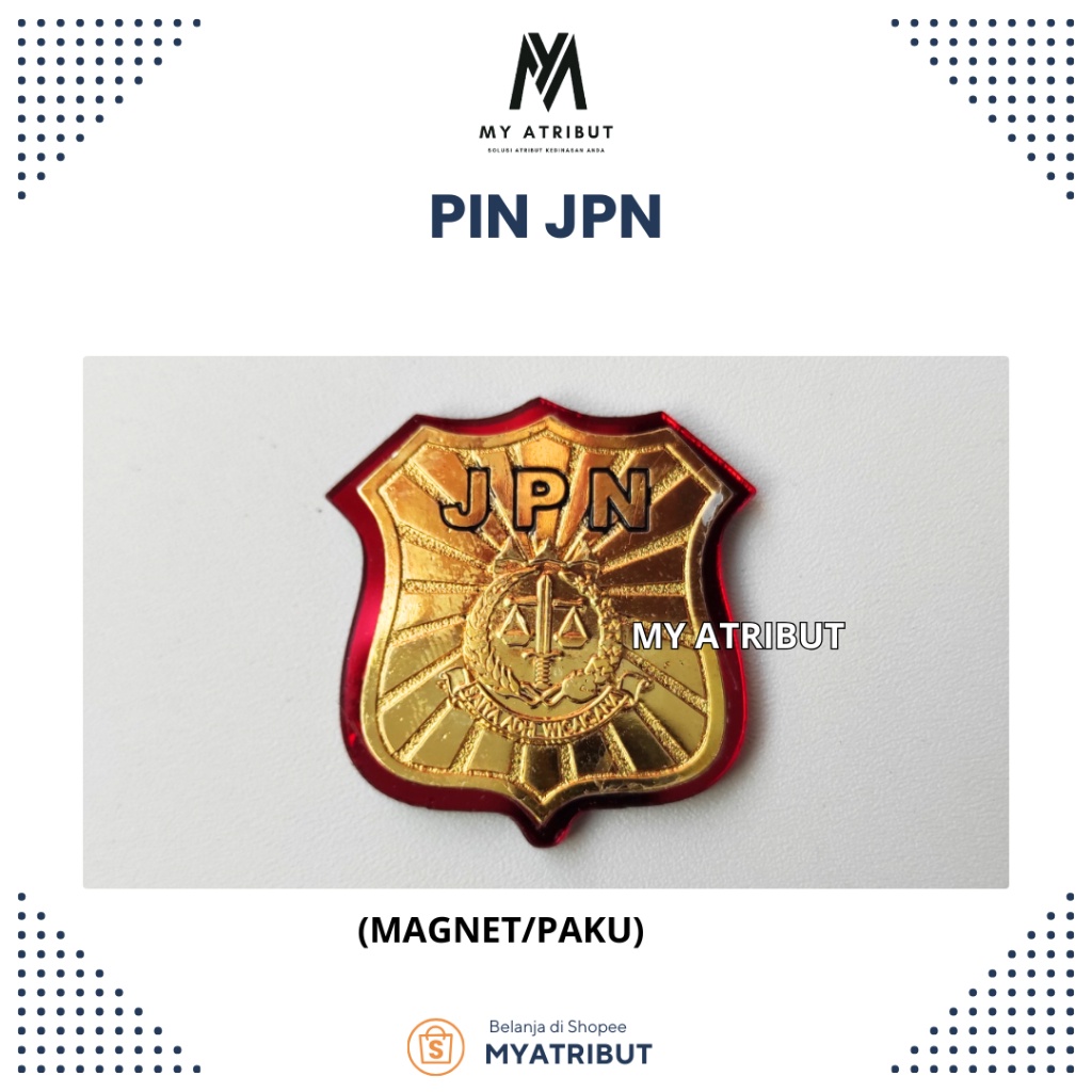 Pin JPN Jaksa Pengacara Negara magnet paku Dw05