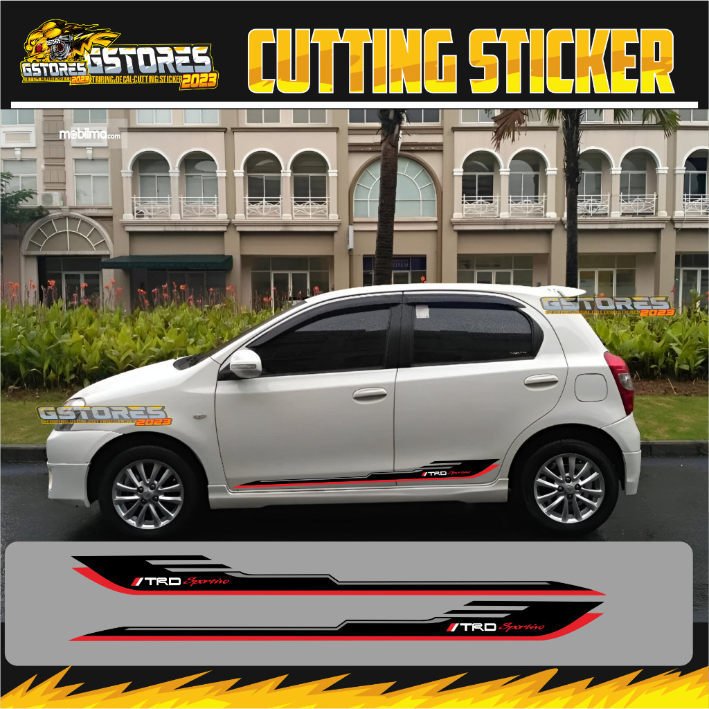 Stiker sticker mobil trd sportivo body pintu samping agya ayla calya sigra avanza xenia lis trd
