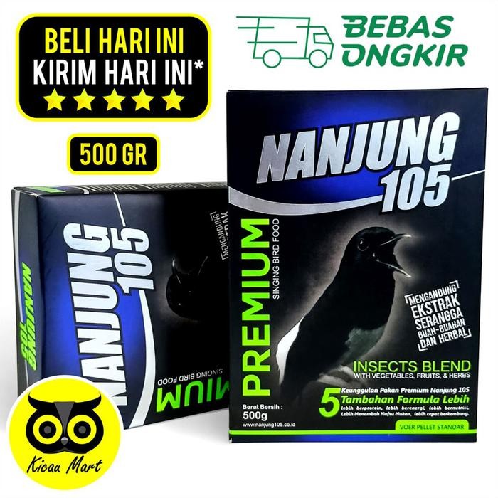 Pakan Makanan Burung Murai Kacer Voer Nanjung 105 Ebod Jaya 500 Gram