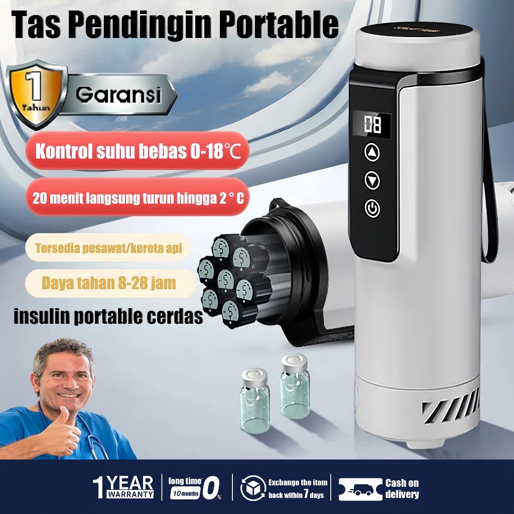 2025 Tas Pendingin Portable/Portable Insulin Cooler Bag/Pendingin Insulin Tas/Insulin Cooler Travel