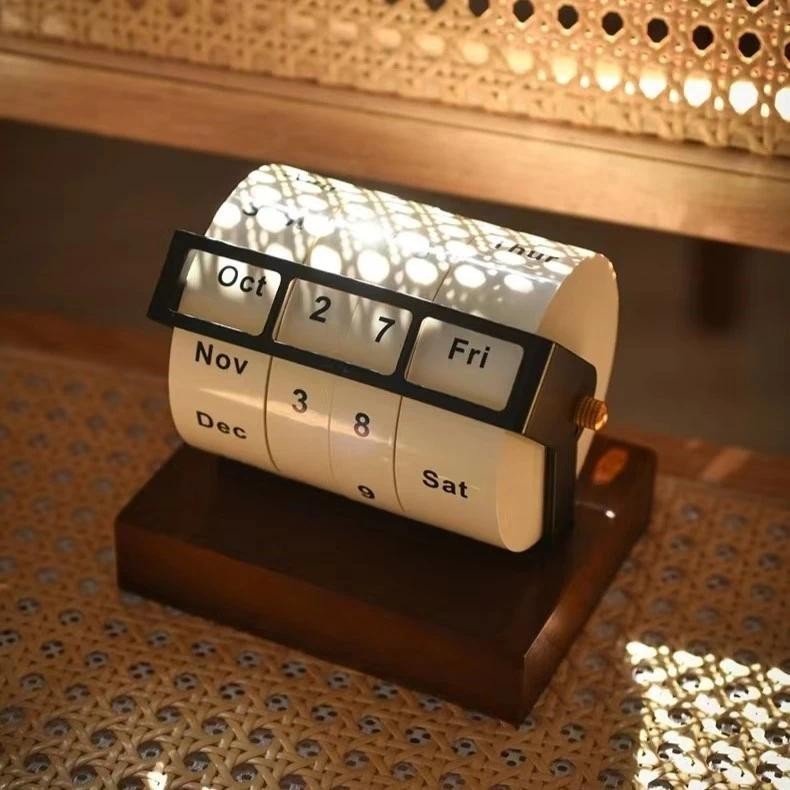 

Rotary Desktop Calendar Kalender Meja Pajangan Dekorasi Hiasan Meja Kerja Rotatable Wheel Calender