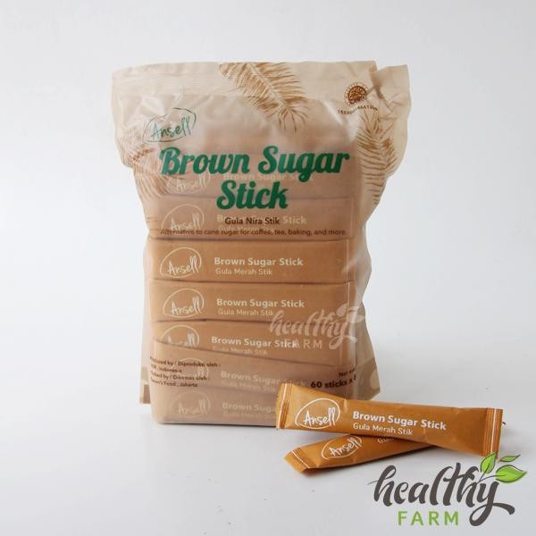 

BisaInstan- Brown Sugar Bubuk Stick Ansell / Gula Merah / Coconut Sugar Stik 480g