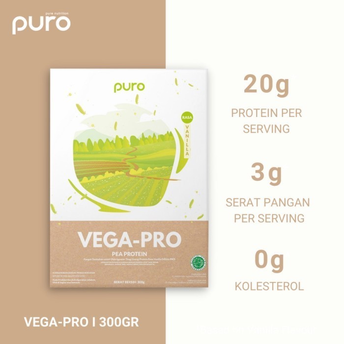 Terlaris- Puro Vega Pro Vegan Pea Protein Isolate Whey -