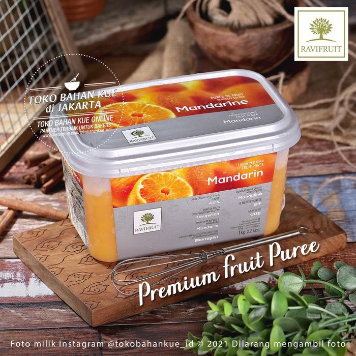 

BisaInstan- Ravi Fruit PUREE Mandarin Orange 1kg Ravifruit Frozen Buah Jeruk Beku