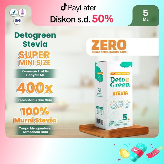 

BisaInstan- [ NEW LAUNCH ] DetoGreen Stevia Manis Alami Pengganti Gula 5 ML