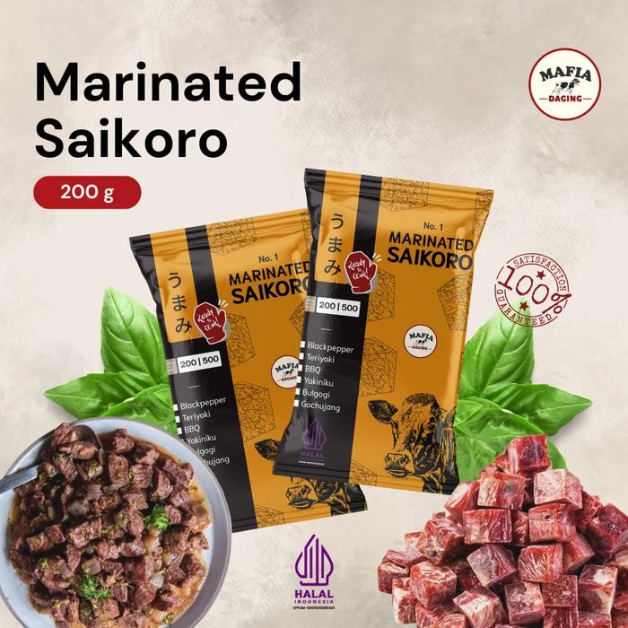 

Kirim,HariYgSama- Marinated Saikoro 200 gram / Saikoro Marinasi Siap Masak 100% Halal