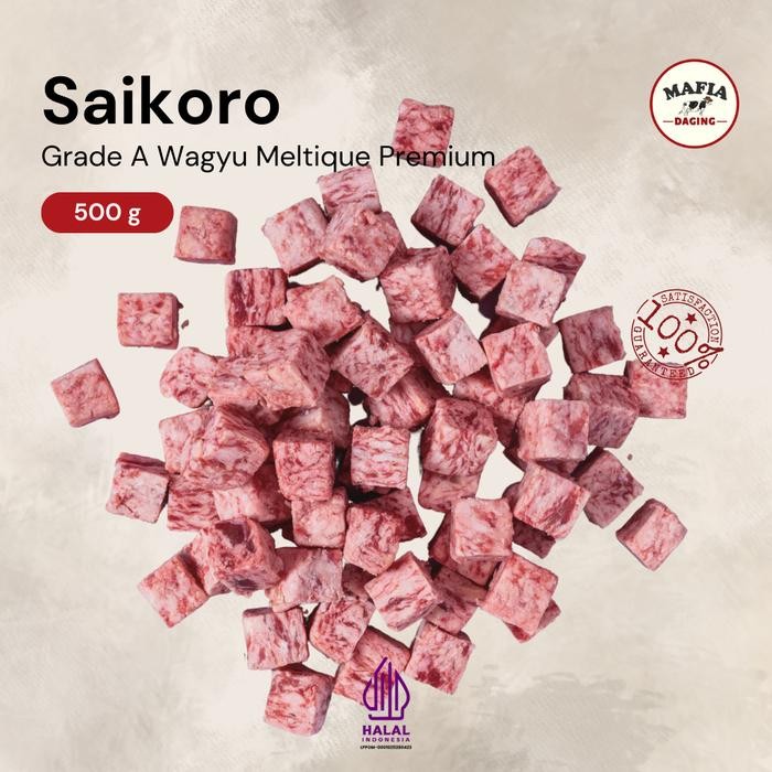 

Kirim,HariYgSama- HARGA SPESIAL!!! Saikoro Beef Wagyu Meltik Cube Premium 500g