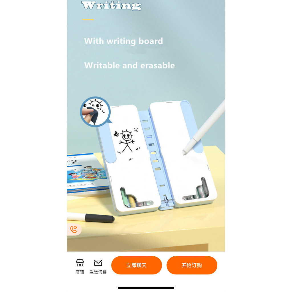 

K Pensil Penyangga Buku 2 In 1, Pensil Case Book Holder 2 In 1