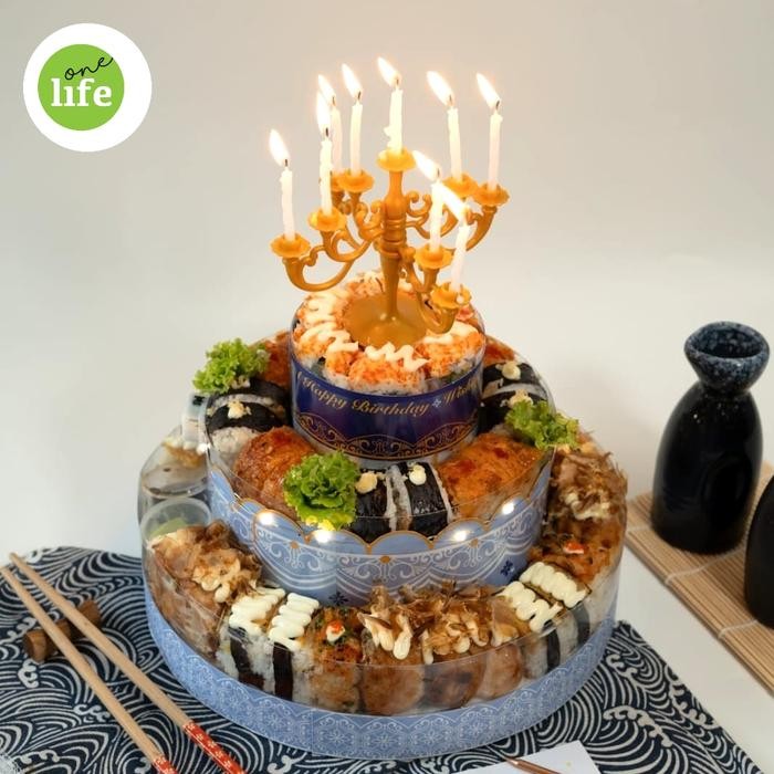 

Kirim,HariYgSama- Sushi birthday cake large