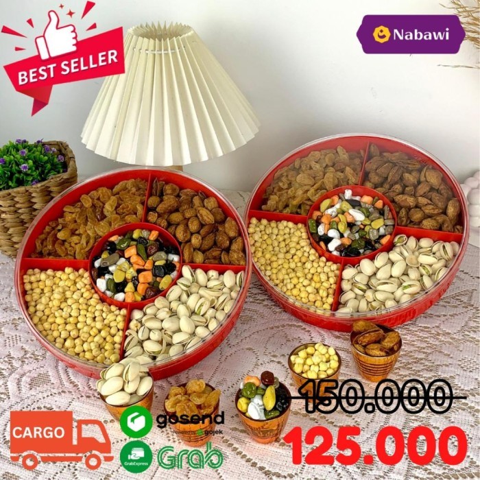 

Kirim,HariYgSama- Paket Hampers Exclusive 5 Sekat Oleh Oleh Haji dan Umroh Premium Makanan Khas Arab Kacang