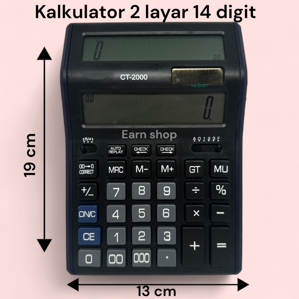 

KALKULATOR CT-2 CALCULATOR 2 LAYAR 14 DIT