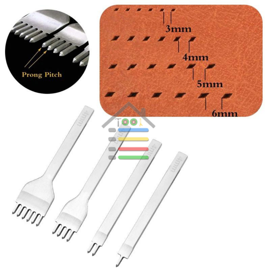 

PEMBOLONG KULIT METAL 4IN1 SET 3 - 6MM LUBANG 1 2 4 6 PRONG