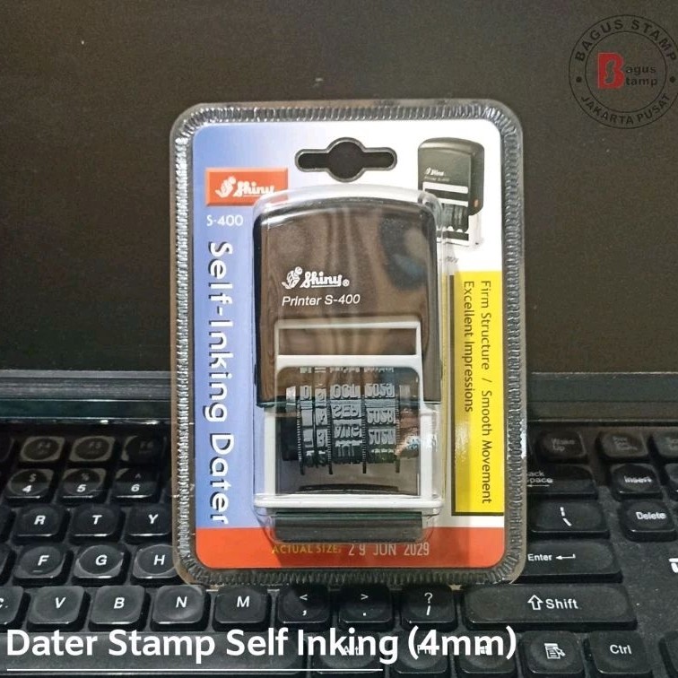 

pel Tanggal Tinggi 4mm / Dater Otomatis SHINY S400 S-400 ( Mini Dater Stamp )