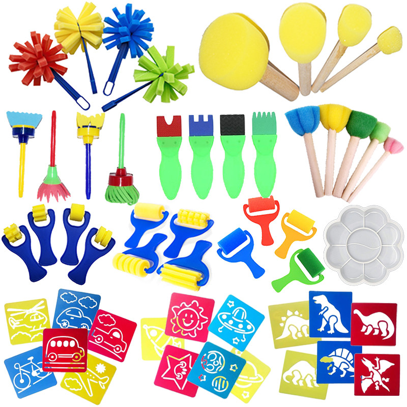 

Children Drawing Toy Graffiti Assistance Tool Paint Brush Sponge Brush Finger Painting Parent Child