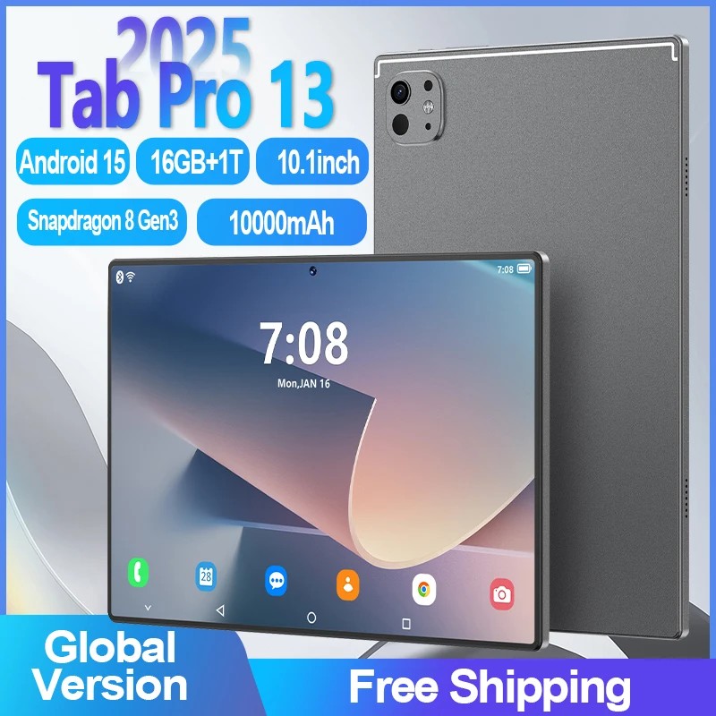 

2025 New Global Version Original Pro 13 Tablet 16G+1Tb 10.1Inch Hd 4K Android 15 10000Mah 5G Dual