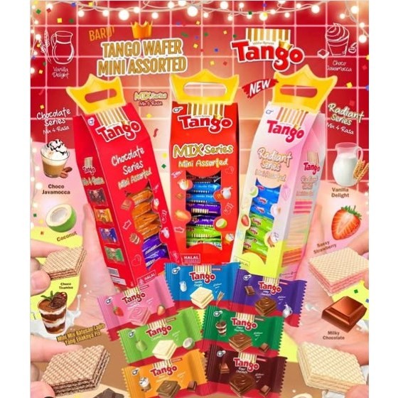 

Tango Wafer Mini Assorted isi 12Pcs x 4Gr Gift Hampers Tango