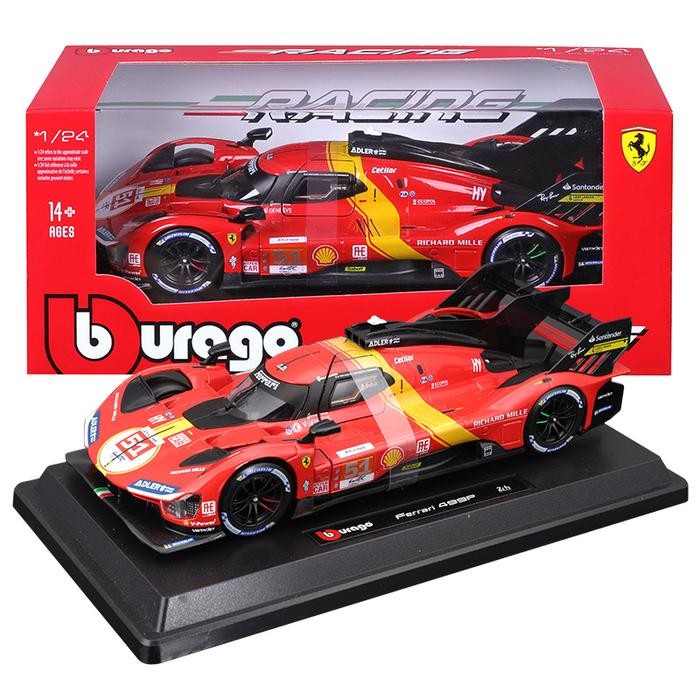 Future Toys - Bburago 1:24 24H Le Mans Rally Ferrari 499P #51 Ferrari Roma Ferrari Purosangue Model