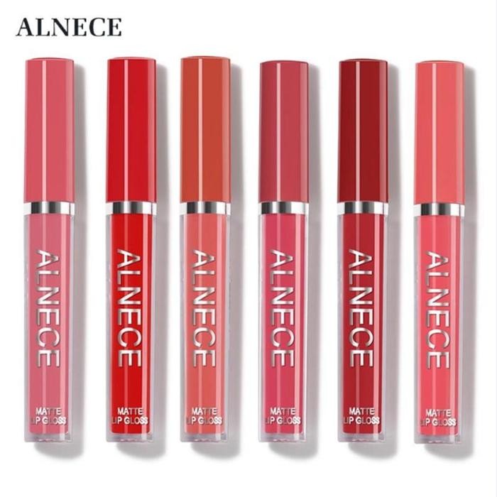 ALNECE#001 (COD) ALNECE 6 pcs Set bersinar bibir potong yang tidak mudah dipenuhi dengan kabut