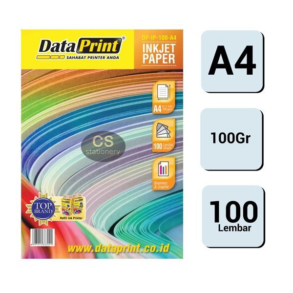 

DATA PRINT INKJET PAPER A4 100 GRM ISI 100