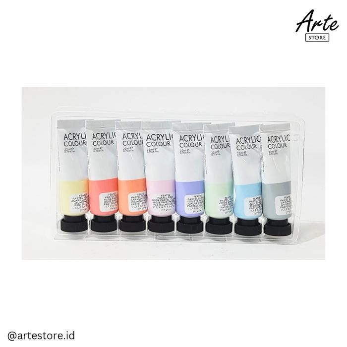 

ready stok cat acrylic - art rangers pastel set 8 warna original