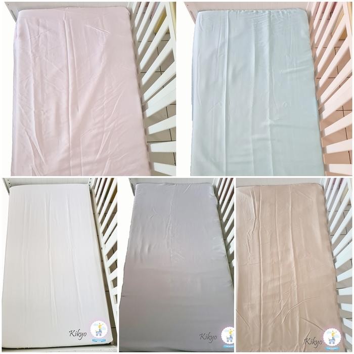 Auraby- Sprei Tencel Bayi Polos / Sprei Bayi Tencel / Sprei Kasur Bayi