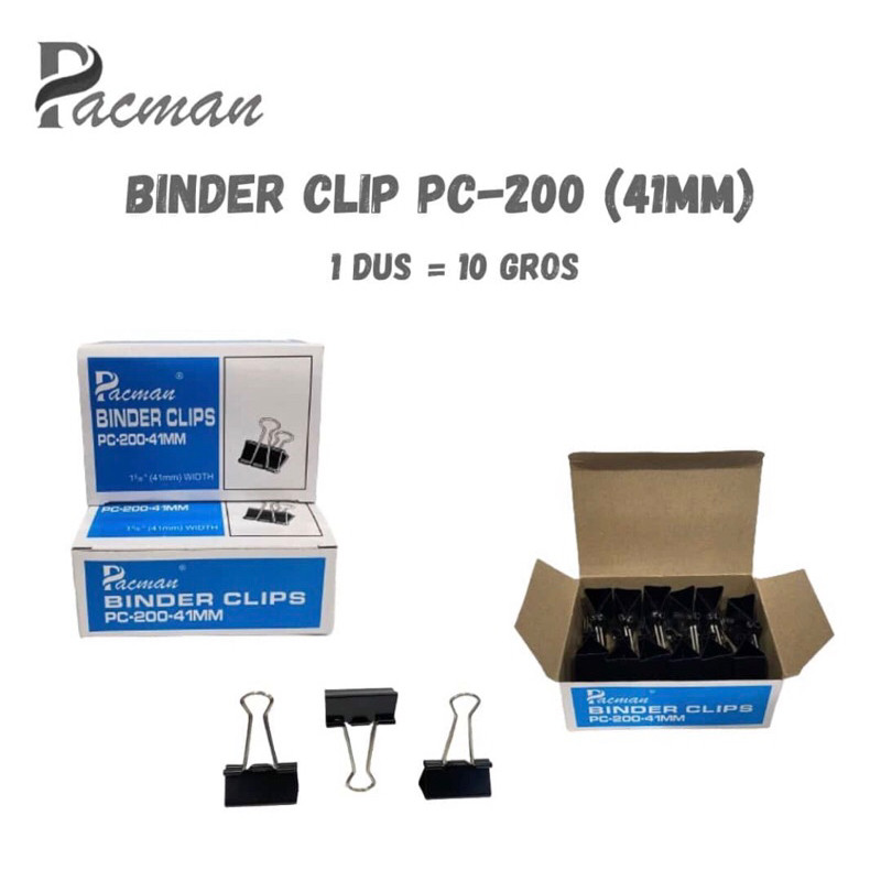 

GROSIR 1Gross Binder Clip 200(41mm) Clip kertas