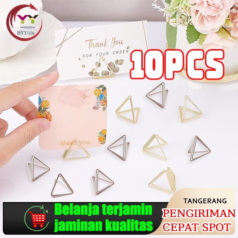 

10pcs Segitiga nomor Meja Table Number Holder Stand Name Card Holder Stick Card Holder
