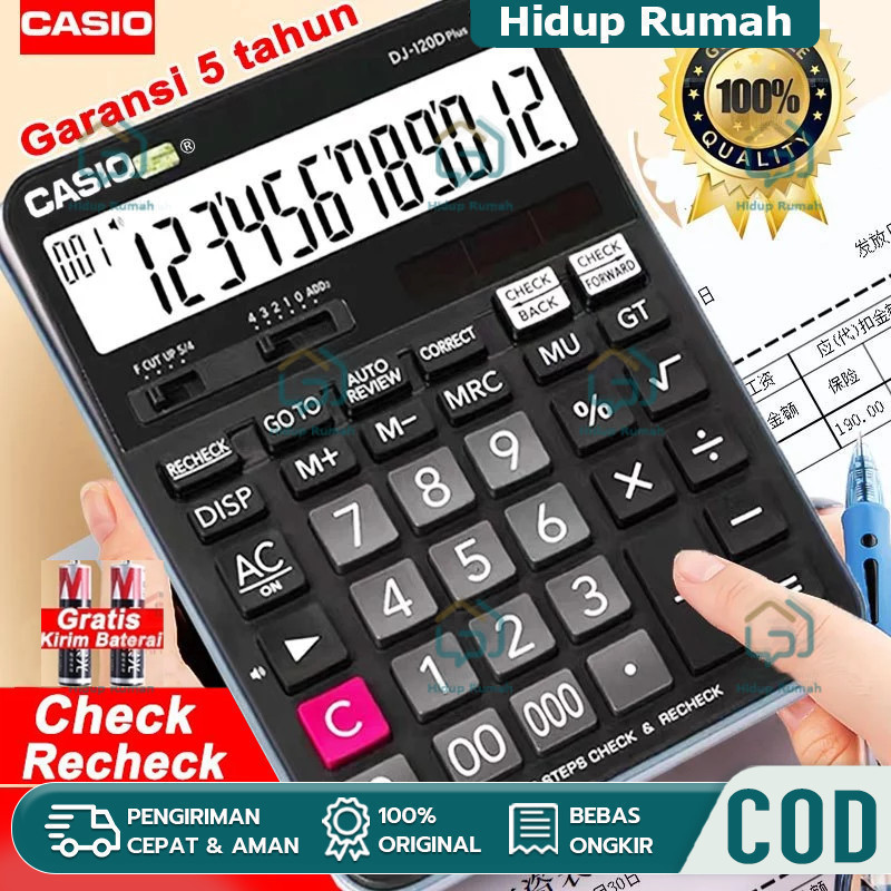 

Kalkulator Casio M J 120D PLUS CHECK CORRECT Kalkulator Meja Check Correct 100% asli