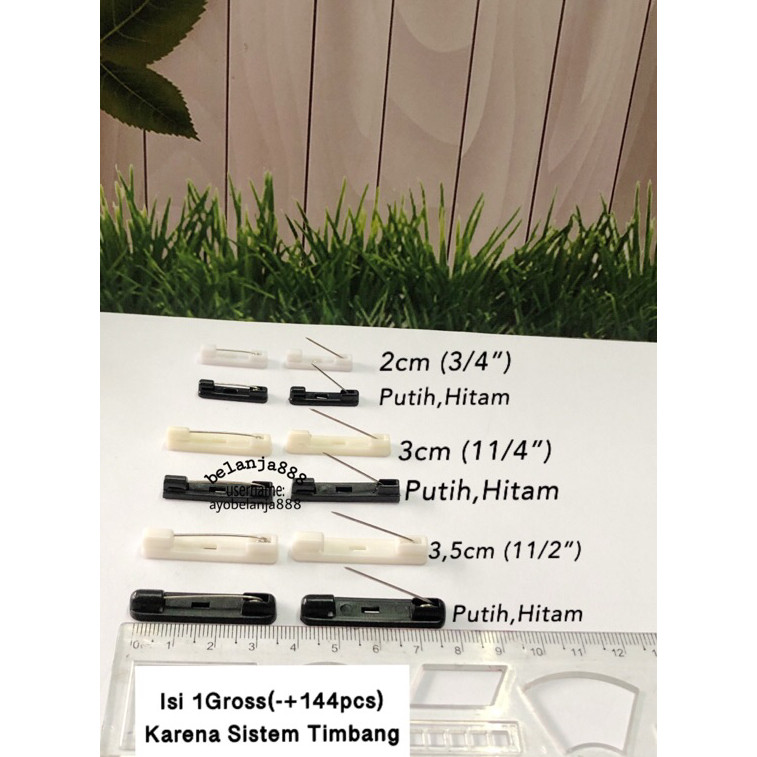 

Peniti plastik name tagpeniti bahan papan nama -+144pcs