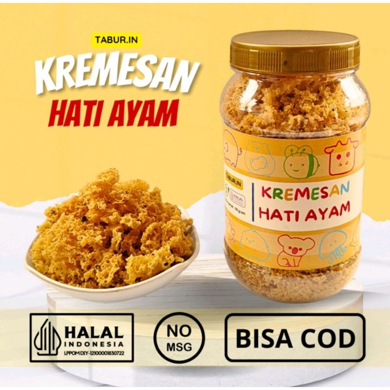 

Kremes Hati Ayam Tabur.in Non Msg Lauk Pendamping Makan Anak