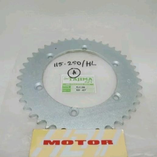 PREMIUM Gear Gir Belakang Sprocket Gear Tajima Kawasaki KLX 250 520-42T