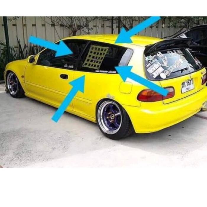 Ready PENUTUP KACA MOBIL SAMPING TAKATA RACING