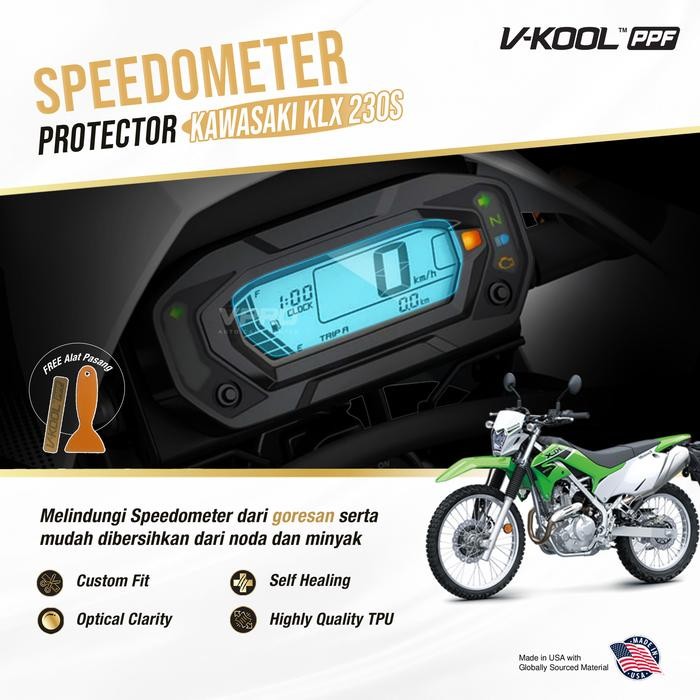 PREMIUM VKOOL PPF Speedometer Motor Kawasaki KLX 230 S / KLX230S / Anti Gores