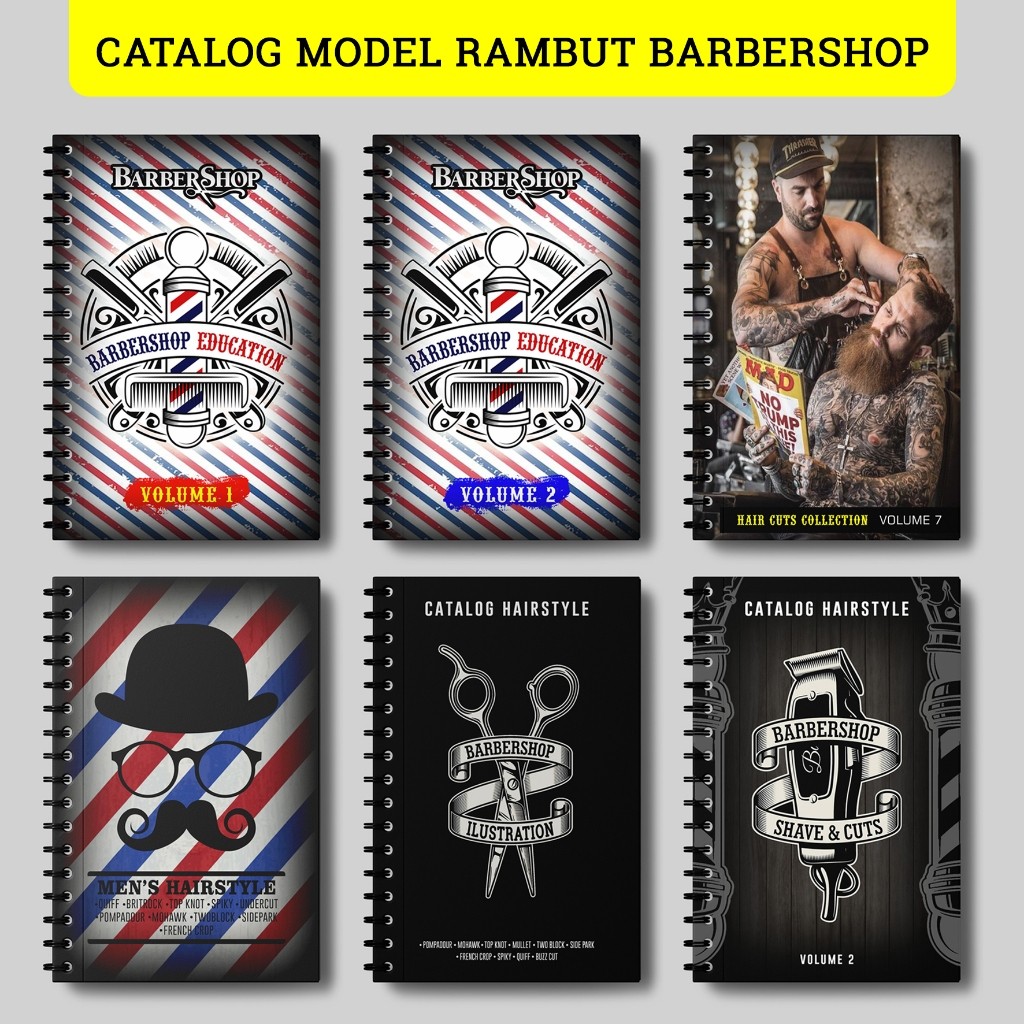 UM1 Buku Barbershop - Katalog Model Rambut Pria - Edisi Paling Lengkap - Tersedia 18 Edisi Buku