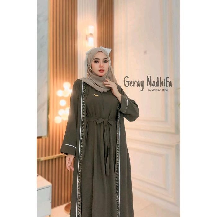 Layali- Gamis Abaya rompi cringkle airflow by dereza style Dress Wanita Muslim Arab Variasi