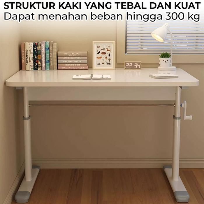 HARUNANASHOP_ MEJA KOMPUTER MINIMALIS / MEJA BELAJAR ADJUSTABLE PORTABLE / MEJA KANTOR / MEJA KERJA