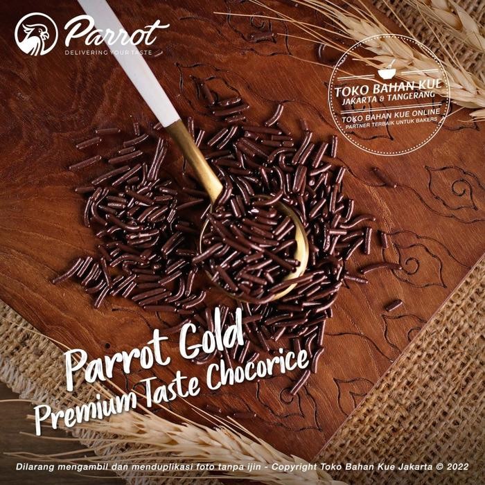 

Meses Cokelat Parrot GOLD 500gr Mesis Coklat Meises Premium Chocorice