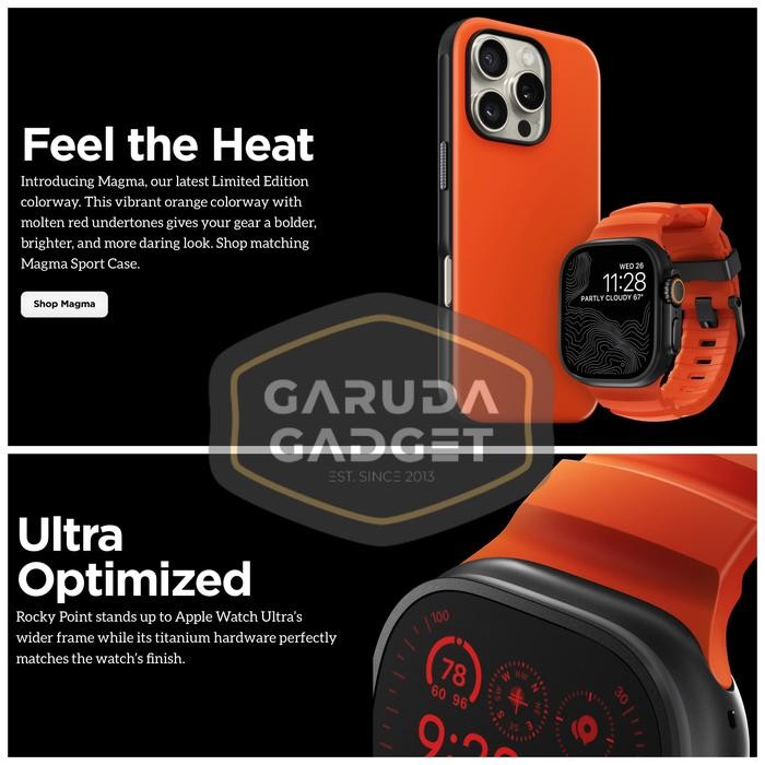 Strap Apple Watch Ultra 2 / 1 49Mm 10 46Mm 9 8 45Mm Se 44Mm Nomad Rocky Point Band Fkm Rubber