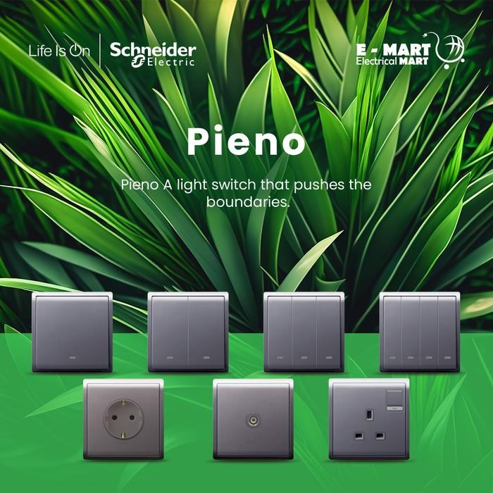 Schneider Pieno Silver Saklar All Varian