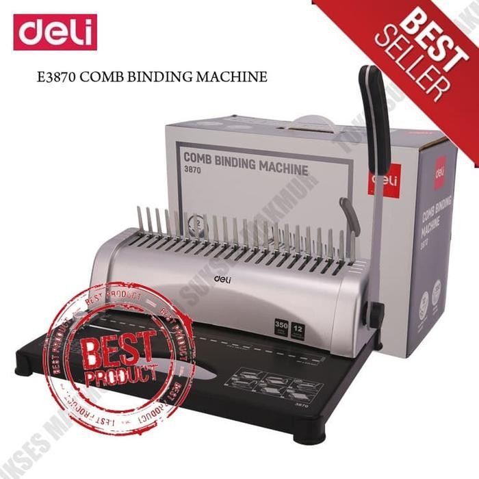 Comb Binding Machine DELI E3870 - Mesin Binding / Mesin Jilid DELI 3870
