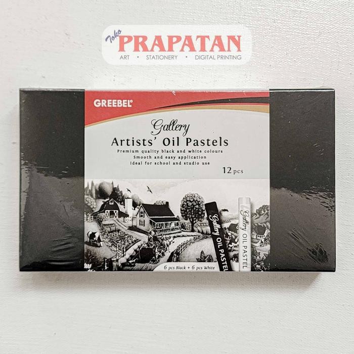 

TERLARIS Greebel Artist Oil Pastel 12 pcs Black & White 612-BW