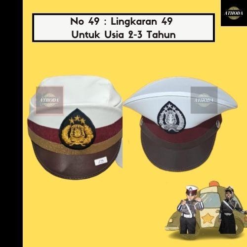 Promo Topi Polisi TK/ Topi Polisi Anak Laki Perempuan/ Polisi Satuan Anak