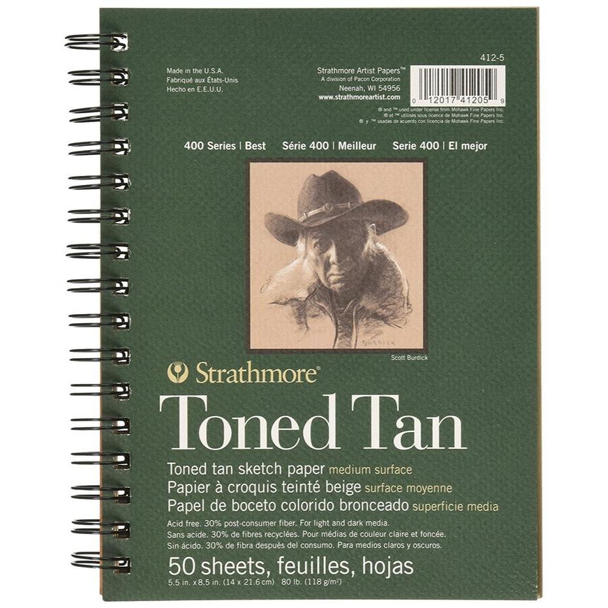 

STRATHMORE TONED TAN 5.5" X 8.5" SKETCH PAD - 50 SHEETS
