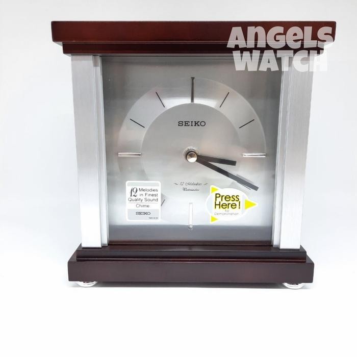 Ready Jam Meja Seiko Kayu Qxw247 Jam Meja Kayu