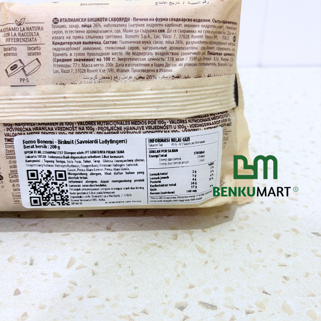 

AYOOOLLARIZSS!! Forno Bonomi Savoiardi Ladyfingers (200 gr) Biskuit Tiramisu Lady Finger 200 gram