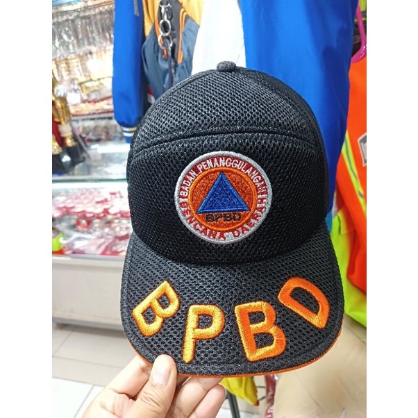 Topi BPBD Bordir timbul Berkualitas / Topi BPBD Double mask