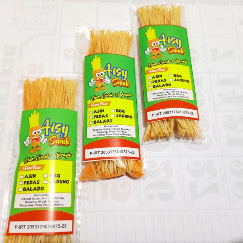 

AYOOOLLARIZSS!! Paket Mie lidi isi 20 pcs 30gram Termurah Aisy Snack