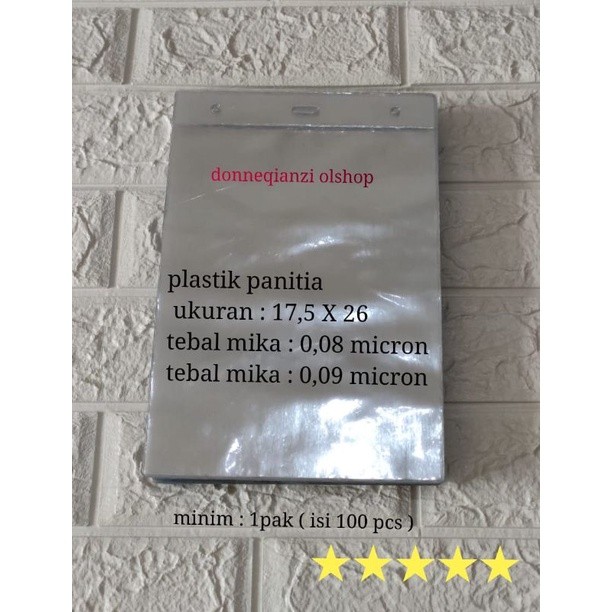 

plastik panitia , plastik nameteg , 17,5 X 26 cm , minim : 1 pak ( isi 100 pcs )