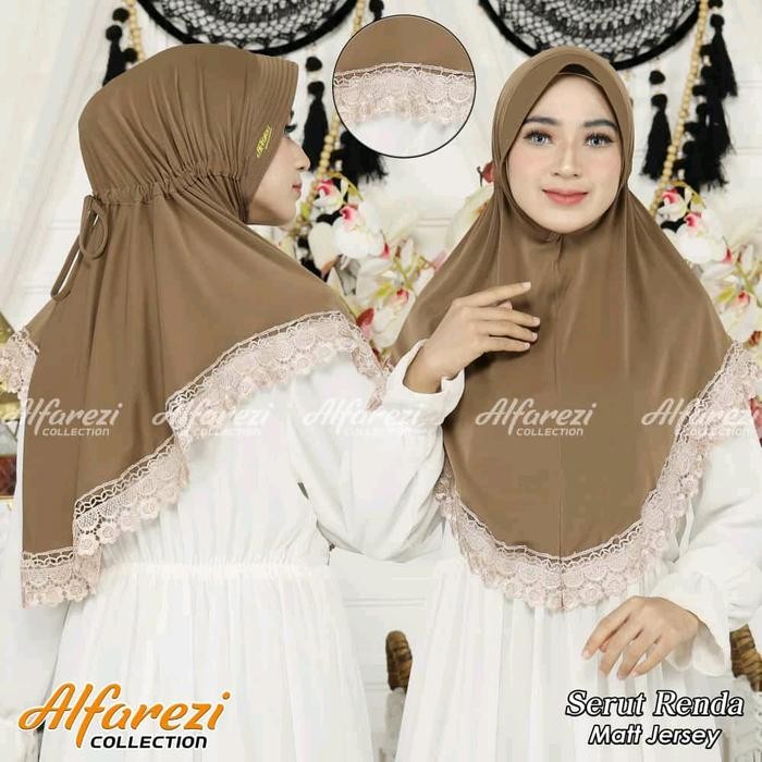 Nayyir- JILBAB INSTAN SERUT RENDA PRADA IMPORT ORIGINAL AL FAREZI / JILBAB INSTAN PREMIUM / JILBAB